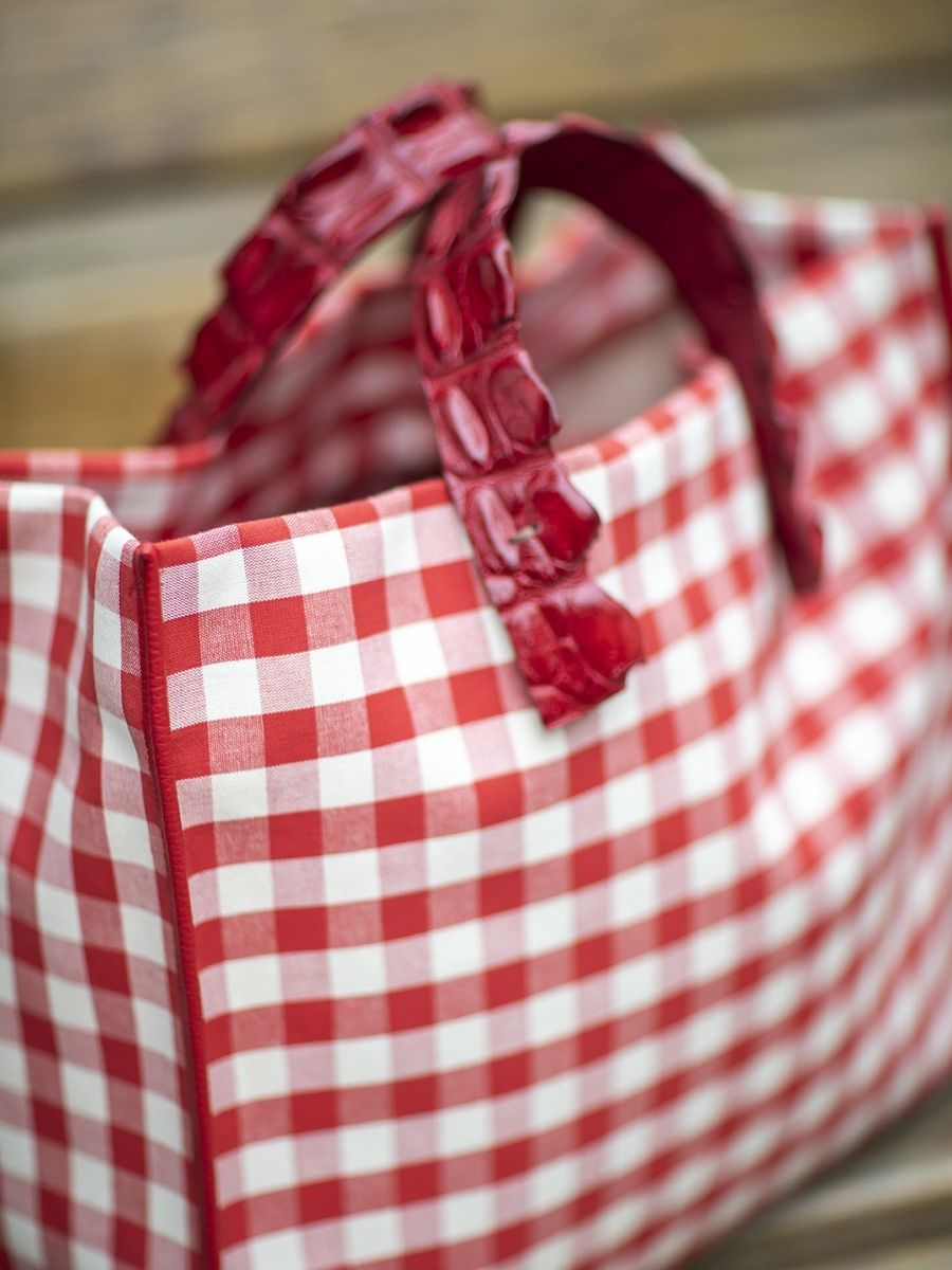AGATA VICHY - Tote Bag Red – Maria Luisa Craia