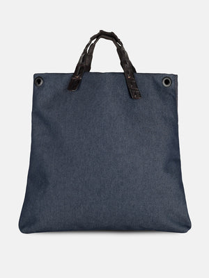 MARTINA DENIM BLUE - CROCO NERO