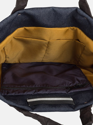 MARTINA DENIM BLUE - CROCO NERO