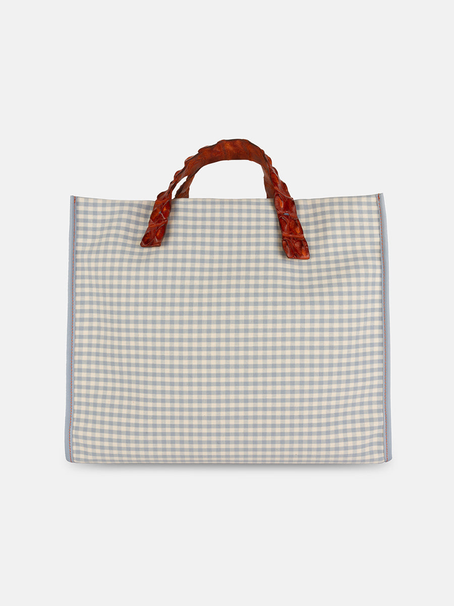 AGATA VICHY - Tote Bag Sky