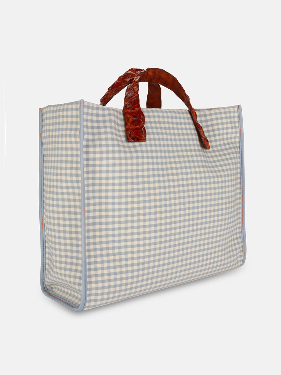 AGATA VICHY - Tote Bag Sky