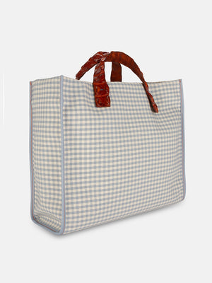 AGATA VICHY - Tote Bag Sky