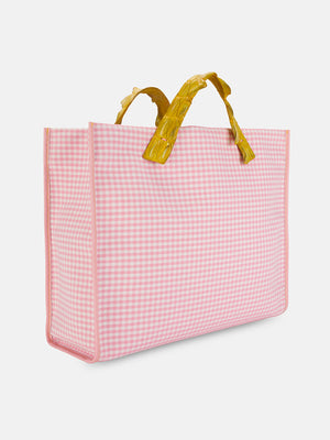 AGATA VICHY - Tote Bag Pink
