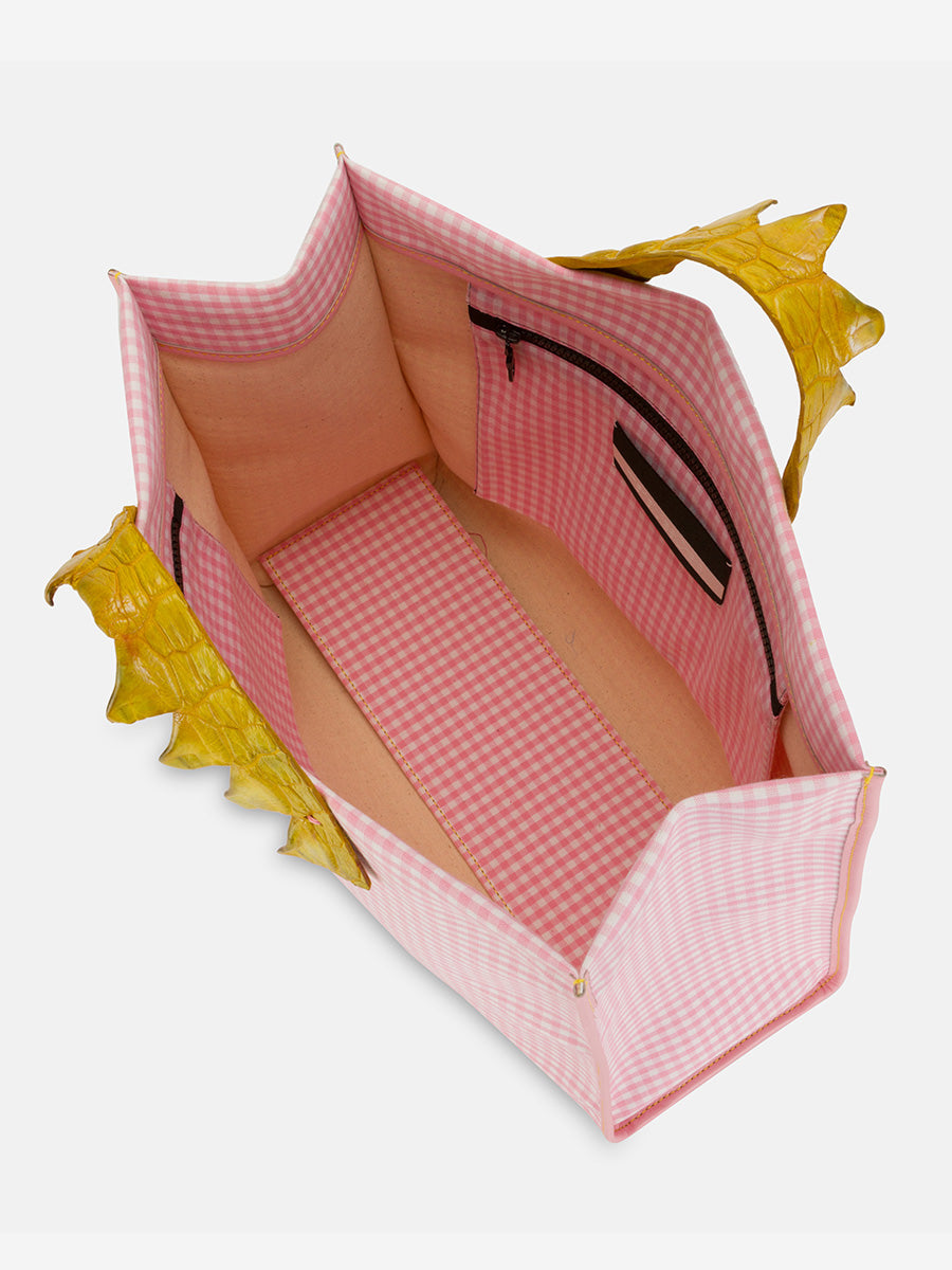 AGATA VICHY - Tote Bag Pink