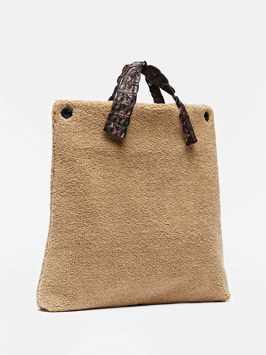 MARTINA - Mutton Eco Fur Taupe