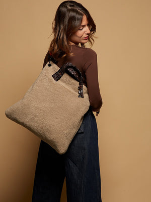 MARTINA - Mutton Eco Fur Taupe